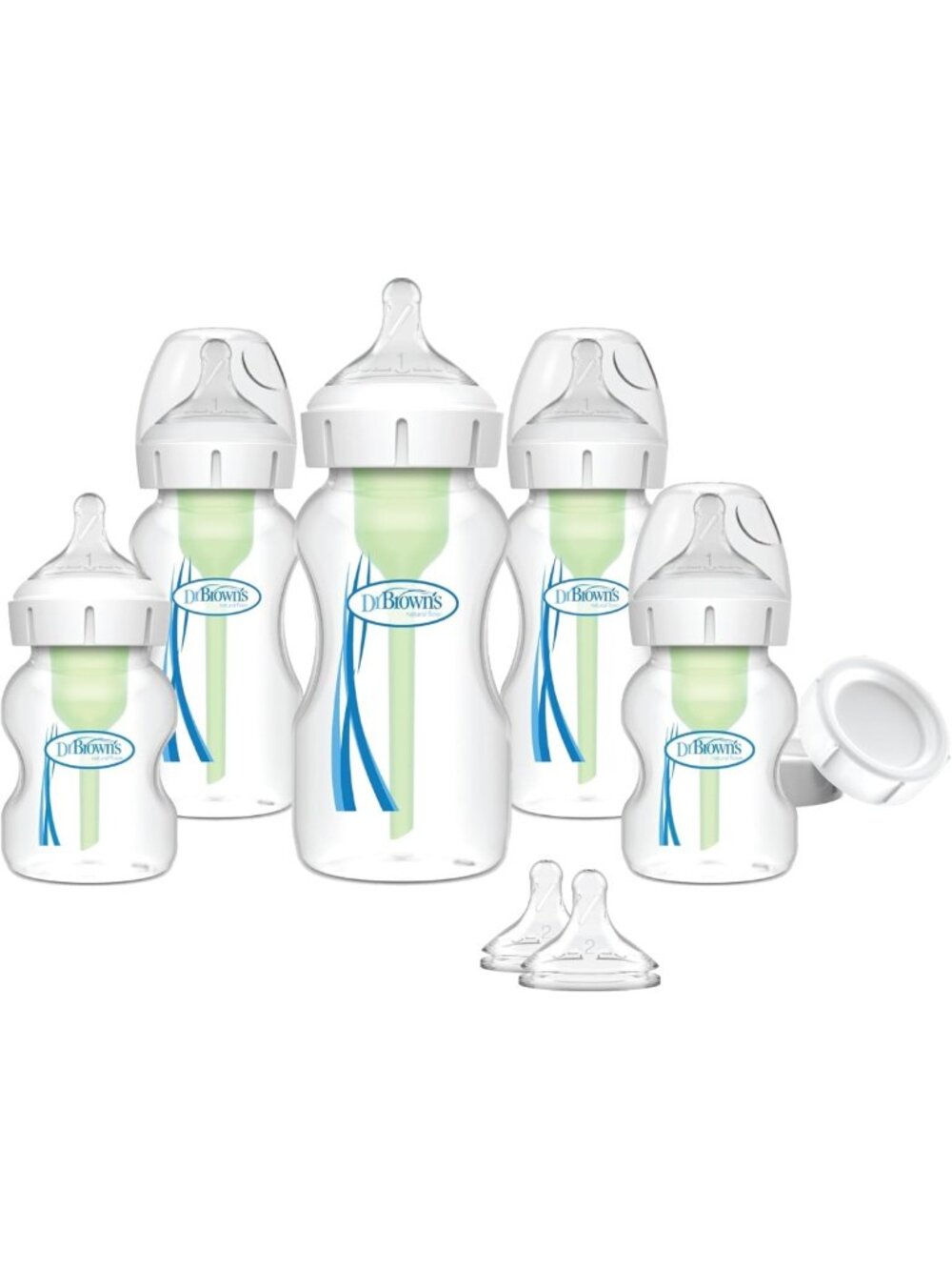 Dr. Brown's Anti-Colic Options+ Wide-Neck Baby Bottle Set, 0m